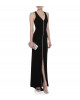 Kleid mit Swarovski-Applikation in Schwarz