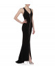 Kleid mit Swarovski-Applikation in Schwarz