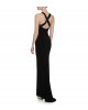 Kleid mit Swarovski-Applikation in Schwarz