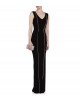 Robe mit transparentem Rückendekolleté in Schwarz