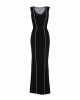 Robe mit transparentem Rückendekolleté in Schwarz