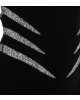 Abendrobe mit Applikation in Schwarz