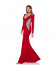 Robe mit edlen Swarovski Applikationen in Rot 