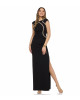 Maxikleid in Schwarz mit Bestickung
