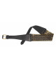 Kettengürtel aus Leder in schwarz/gold