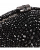 Clutch mit glänzenden Perlen in Schwarz