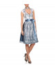 Dirndl Valentina in Blau mit Druck 