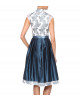 Dirndl Valentina in Blau mit Druck 