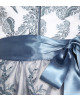 Dirndl Valentina in Blau mit Druck 