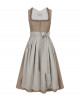 Dirndl Ina mit Froschgoscherl in Taupe