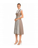 Dirndl Ina mit Froschgoscherl in Taupe