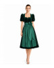 Samtdirndl Ariana in Gruen mit Puffarm