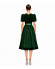 Samtdirndl Ariana in Gruen mit Puffarm