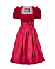 Samtdirndl Mona in Rot mit Puffarm