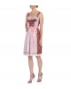 Dirndl in Dunkelrot/Pink mit Karoschürze