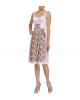 Rosa/Weiß kariertes Dirndl mit Blumenschürze