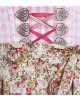 Rosa/Weiß kariertes Dirndl mit Blumenschürze
