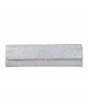 Schmale Glitzer-Clutch in Silber