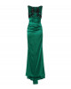 Stretch-Crepe Robe in Emerald