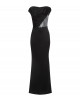 Abendrobe mit Pailletten in Schwarz/Weiss