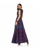 Brokatkleid mit edler Blumenstickerei