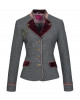 Trachtenblazer in Grau mit rotem Samt