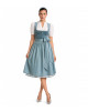 Samtdirndl in Blau mit Schleife