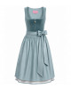Samtdirndl in Blau mit Schleife