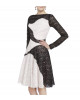 Cocktailkleid aus Spitze in Schwarz-Weiss