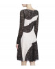 Cocktailkleid aus Spitze in Schwarz-Weiss