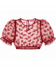Dirndlbluse in Rot