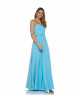 Korsagenkleid mit Kristallen in Hellblau
