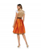 Dirndl mit japanischen Muster in Goldbraun