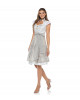 Seiden-Brokatdirndl in edlem Silber