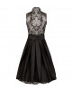 Brokat-Dirndl in Schwarz-Silber