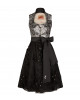 Brokat-Dirndl in Schwarz-Silber