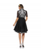 Brokat-Dirndl in Schwarz-Silber