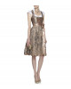 Dirndl in Gold/Nude mit Spitzenschürze