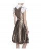 Dirndl in Gold/Nude mit Spitzenschürze