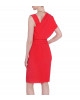 Rotes asymmetrisches Kleid aus Curpo