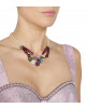 Trendiges Blumencollier in Lila