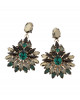 Florale Schmuckstein-Ohrringe