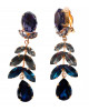 Clips in Tropfenform in Blau-Lila-Kristall