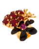 Ring mit Blüten in Schwarz und Rot