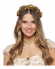 Perlenkette in Gold mit Perlen-Medallion
