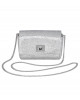 Schultertasche mit silbernem Glitter