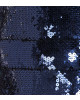 Paillettenkleid mit tiefem Rücken in Blau