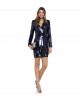 Cocktailkleid mit asymmetrischem Rock in Blau