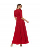 Abendkleid mit ausgestelltem Rock in Rot