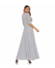 Abendkleid mit ausgestelltem Rock in Silber